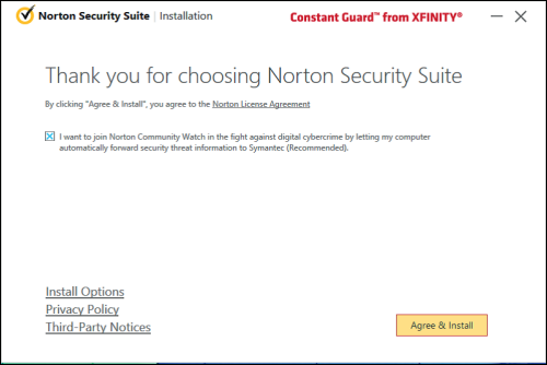 comcast norton security suite cancelled